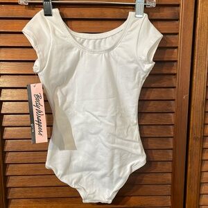 Short Sleeve Leotard size 4-6 White NWT
